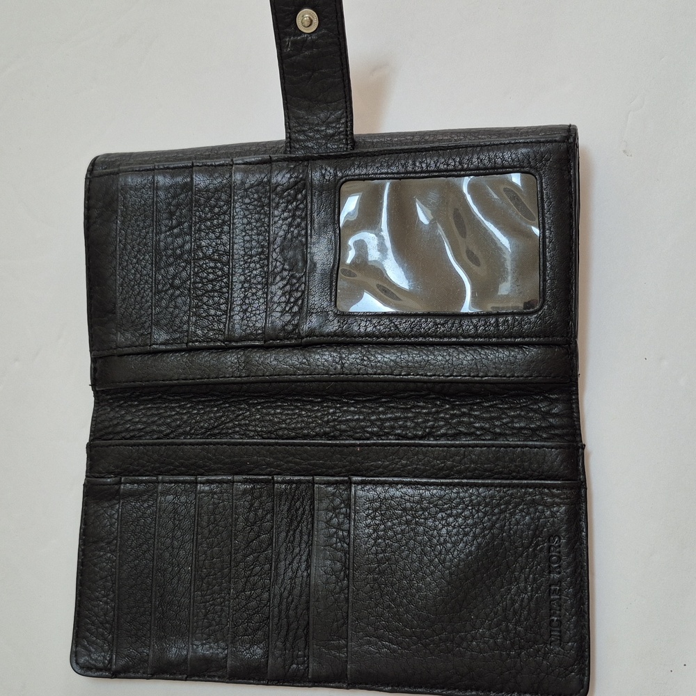 Michael Kors Black Leather Wallet Clutch - Picture 4 of 9